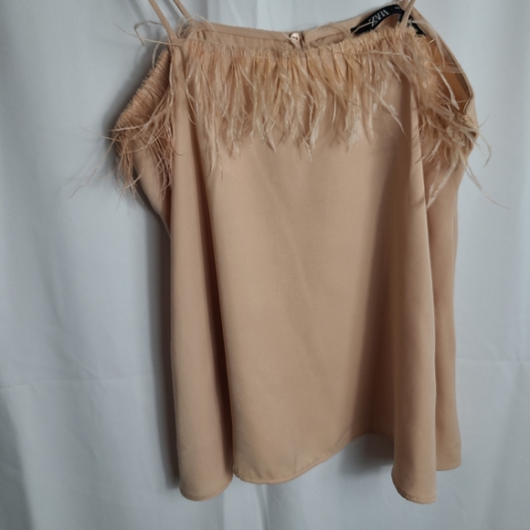 Zara feather on top camisole - Picture 6 of 8